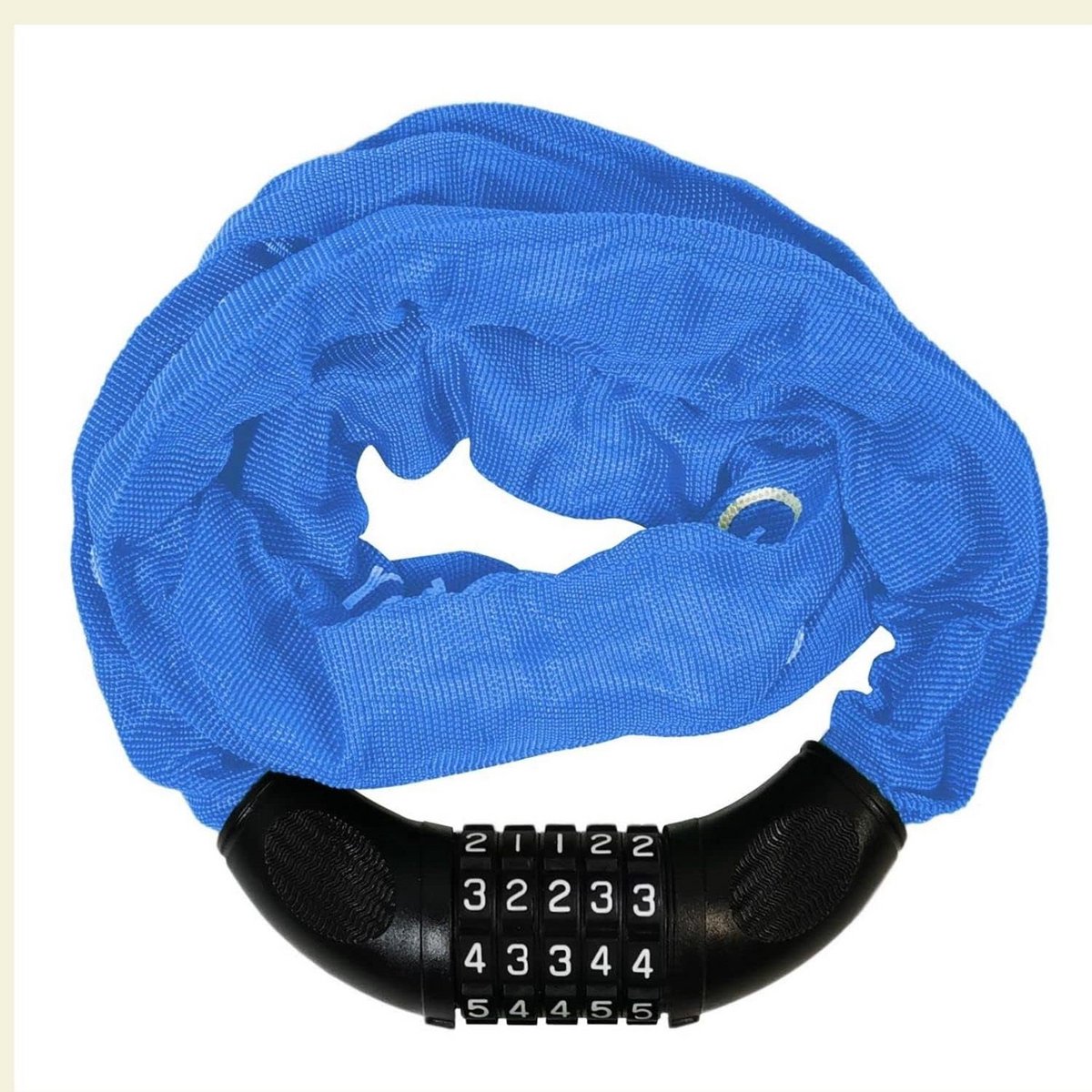 Sterk Fiets Slot Blauw 120 cm Kettingslot met Cijfercode voor Fiets, Motor en Scooter