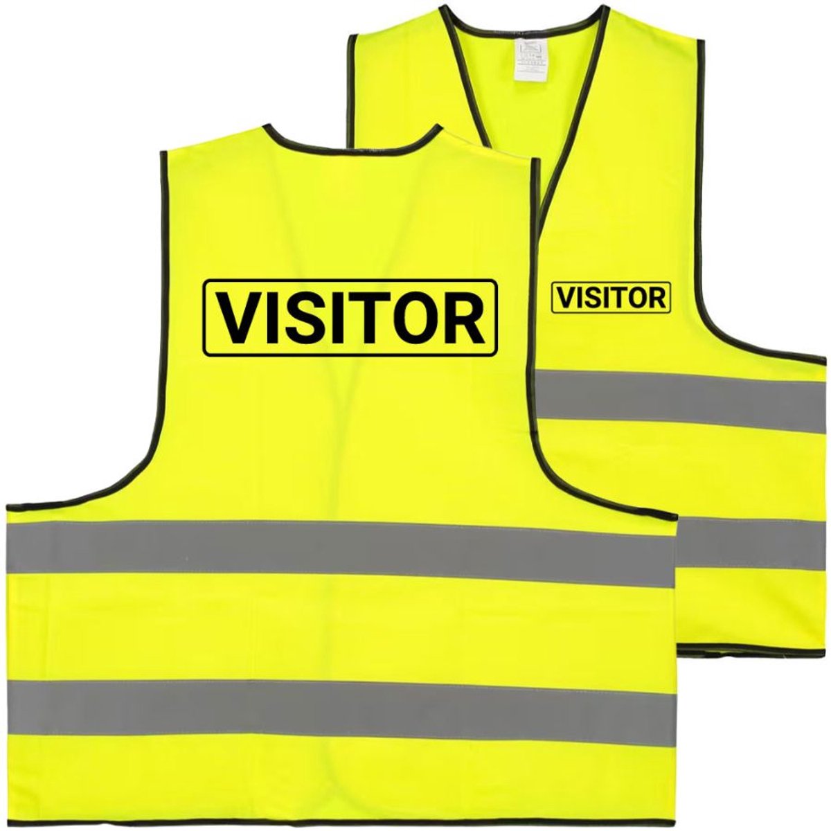 Visitor hesje geel | voor- en achterkant bedrukt