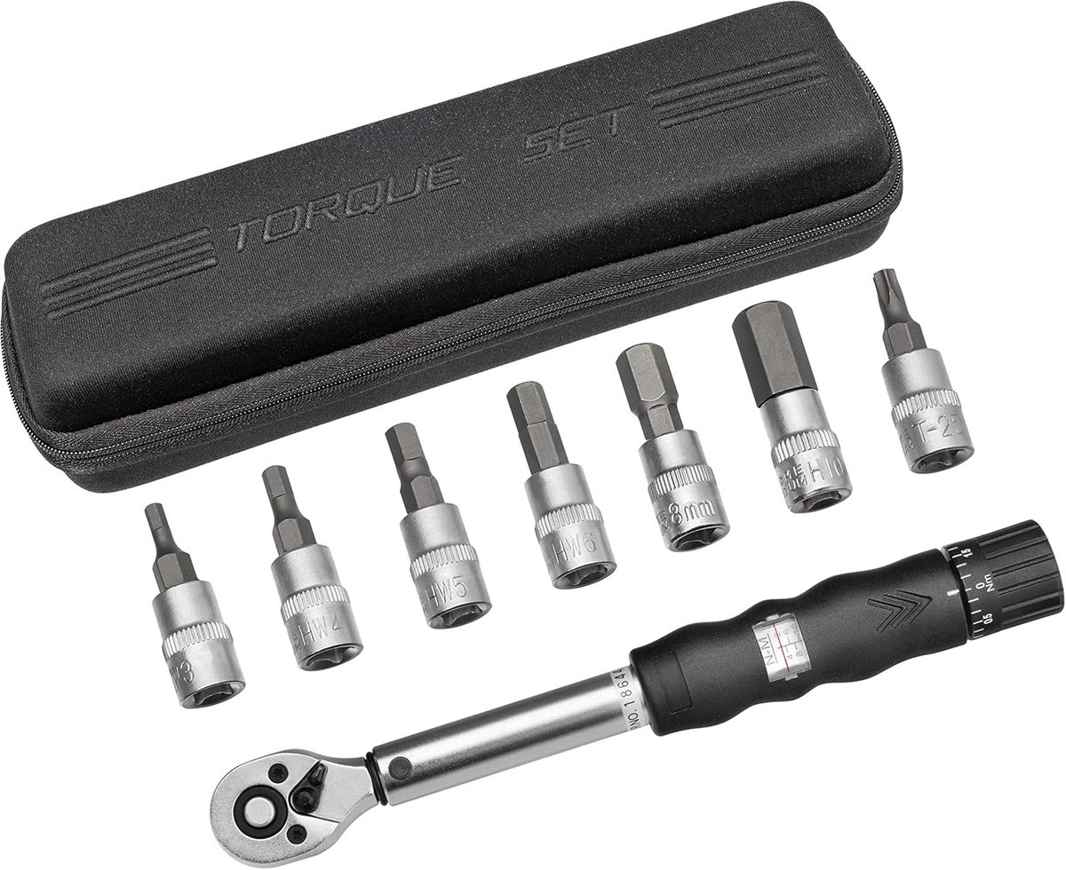 Momentsleutel Set 1/4 Inch 2 Nm - 14 Nm voor Fiets en Auto Onderhoud