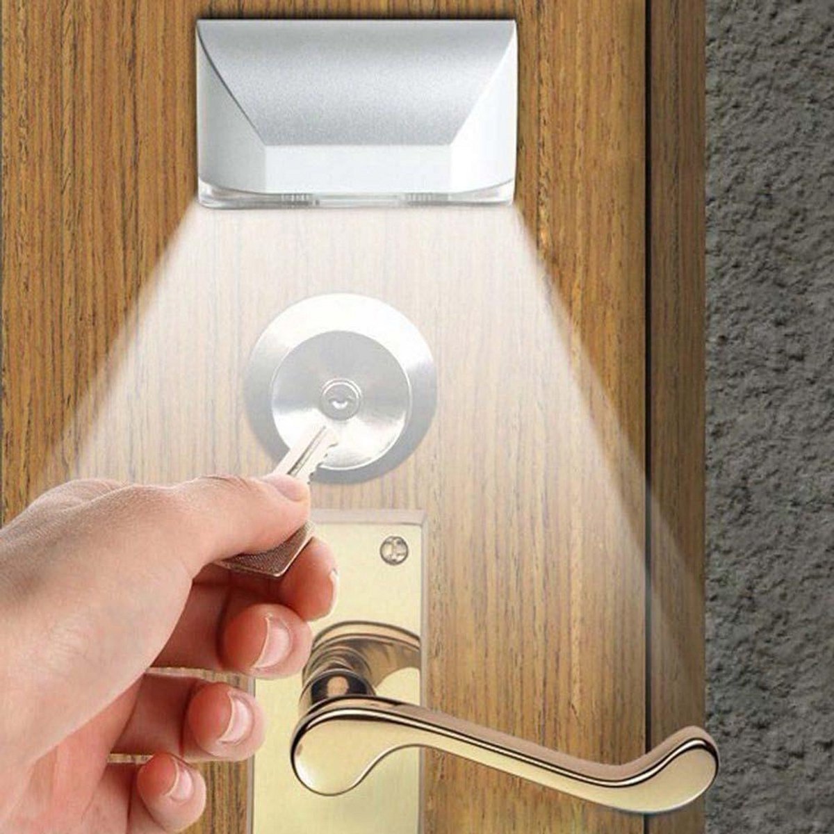 Draadloze LED Bewegingssensor Nachtlampje voor Sleutelgat en Deur - Automatische Verlichting