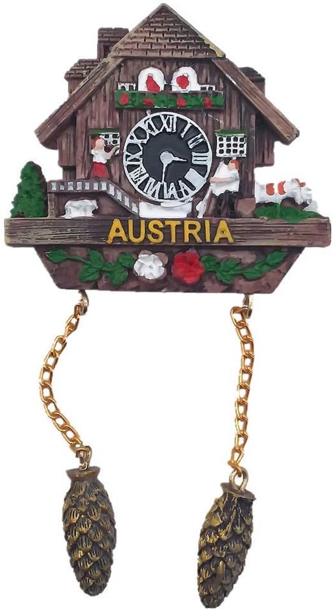 Cuckoeklok Koelkastmagneet - Oostenrijk Souvenir & Keukendecoratie
