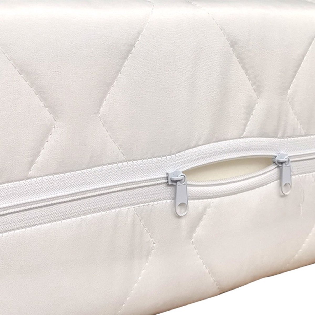 Anti-allergisch Matrasovertrek - 90x180x20 cm - Gewatteerd Membraan - Wit - Wasbaar met Rits - Ademend