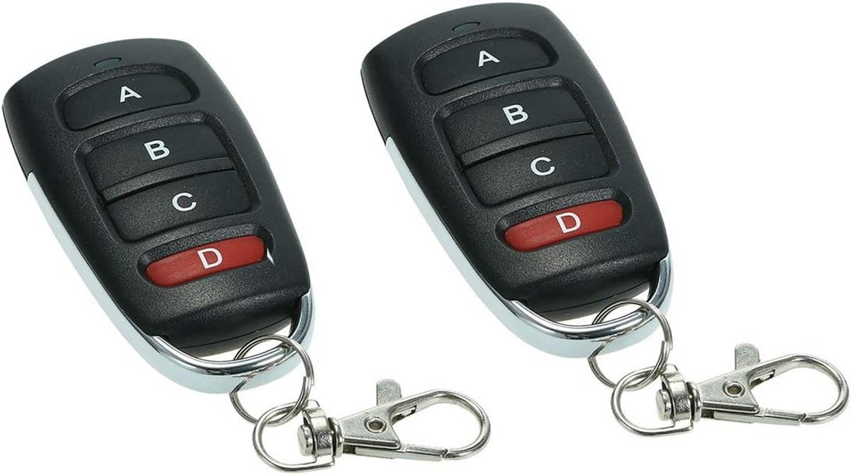 Universele Garagepoort Kloneer Afstandsbediening 4 Kanaals 433MHZ met Sleutelhanger