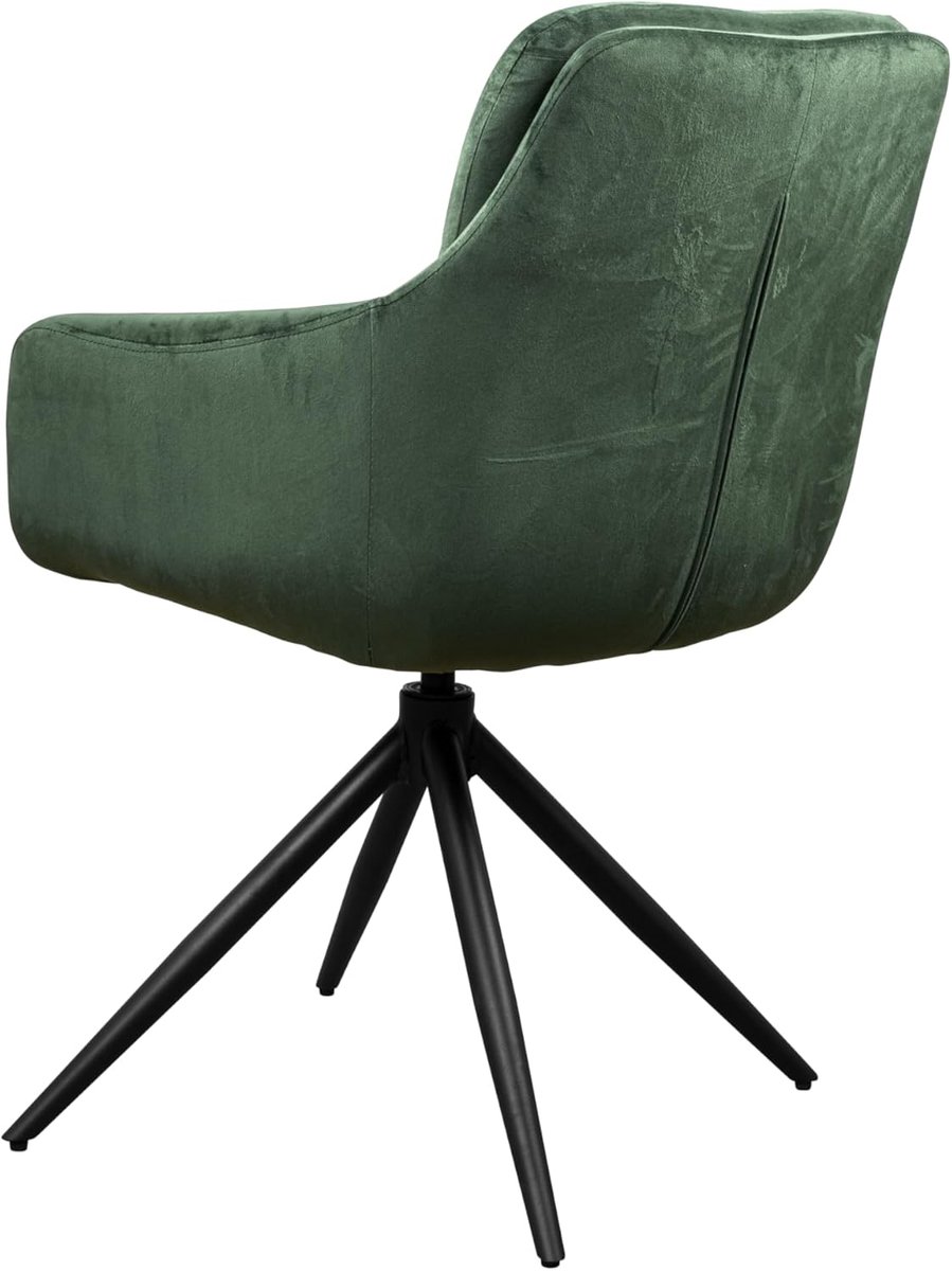 Moderne Bureaustoel - Draaistoel Ergonomisch - Thuiswerken Comfort - Metalen Poten Zonder Wieltjes - 42x54x92cm - Groen thumbnail 7