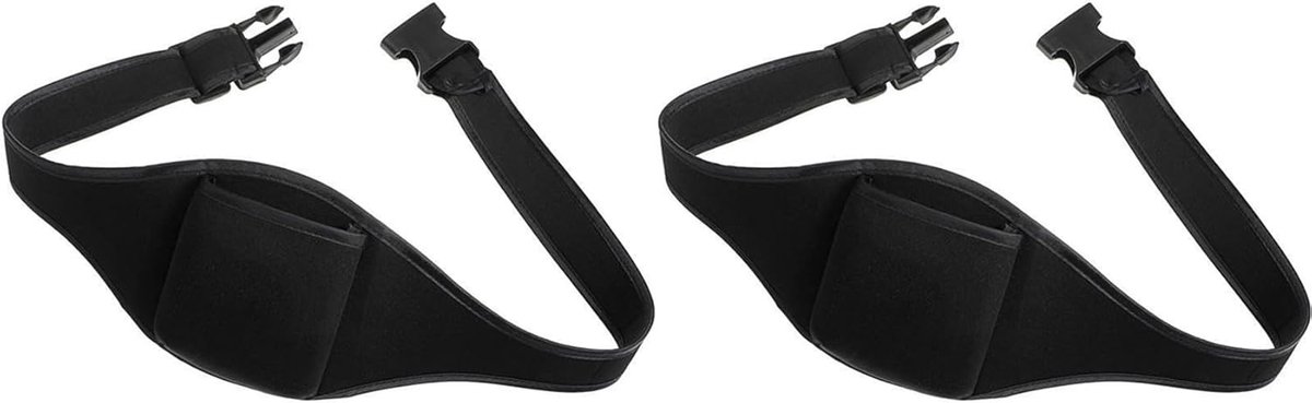 Microfoon Riem - Taille Houder - Fitness Instructeur - Verstelbare Band - 2 Stuks - Zwart