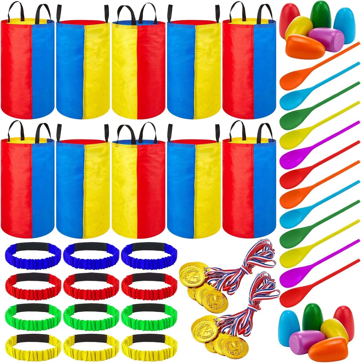 Race Tassen Set - Spelletjes Kinderen Volwassenen - Buitenfeest Activiteiten - 40 Delige Set