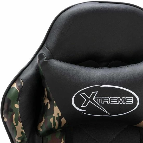 Race Gamestoel - Comfortabele Bureaustoel - Gaming en Werk - Verstelbare Rugleuning - 165 Kilogram - Zwart Camouflage van Merkloos — afbeelding 3