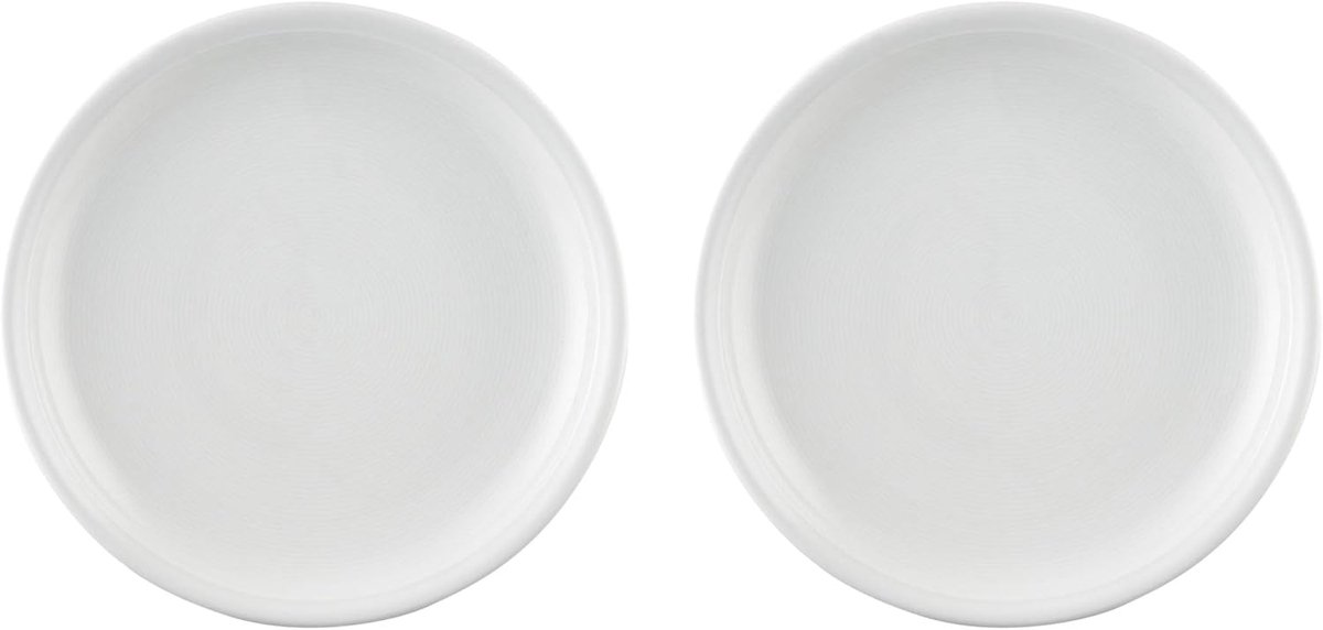 Platte Borden - Dinerservies - Dagelijks Gebruik - Fijne Groefstructuur - 26 cm - Wit