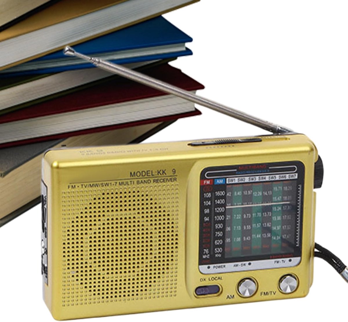 Draagbare Radio - Retro Apparaat - Buitenluisteren - Telescopische Antenne - 13 x 7.8 cm - Zwart