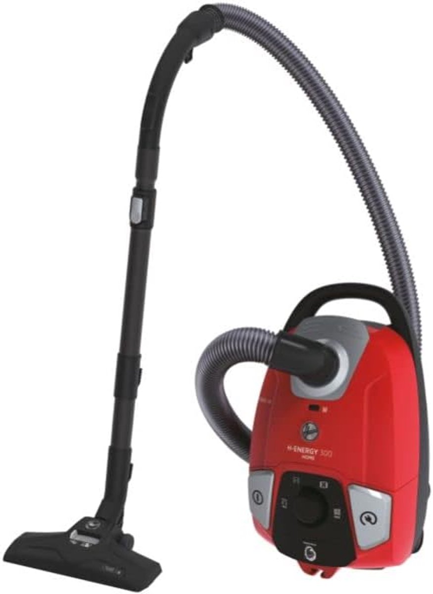 Cilinder Stofzuiger - Stofzuiger met zak - Efficiënt schoonmaken - Compact opbergsysteem - 3.5L capaciteit - Rood