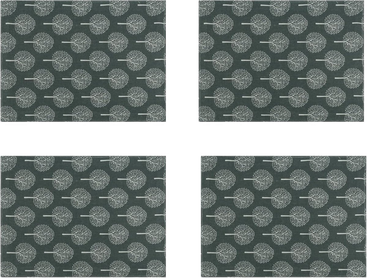 Placemats Set - Onderzetters Tafel - Tafel Beschermen - Set van vier - 30x40cm - Antraciet Beige