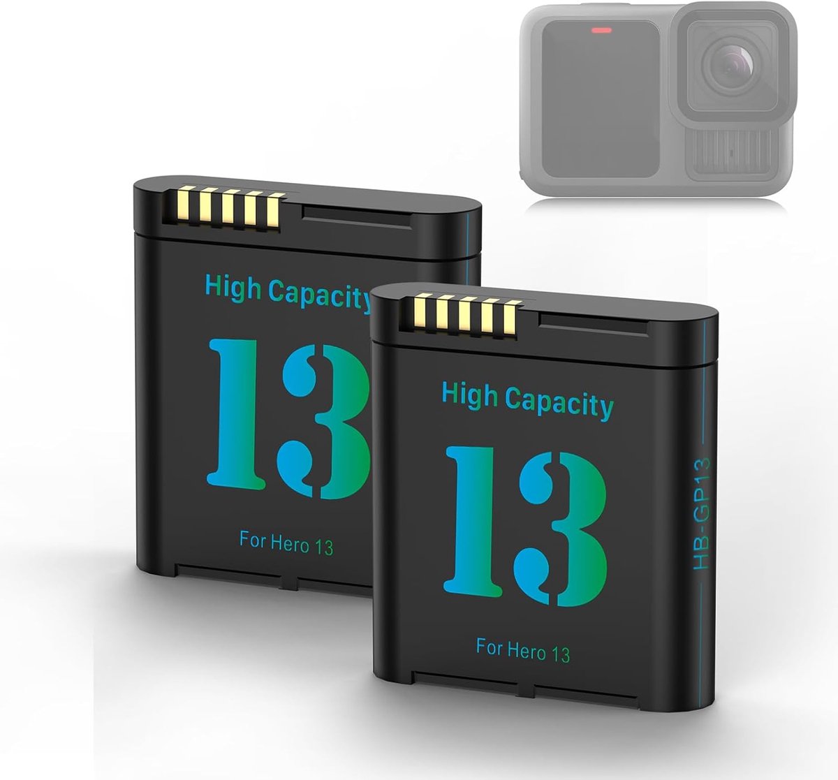 Camera Batterijen - Reserve Batterijen - Actiecamera Gebruik - Hoge Capaciteit 2580mAh - 2 Stuks