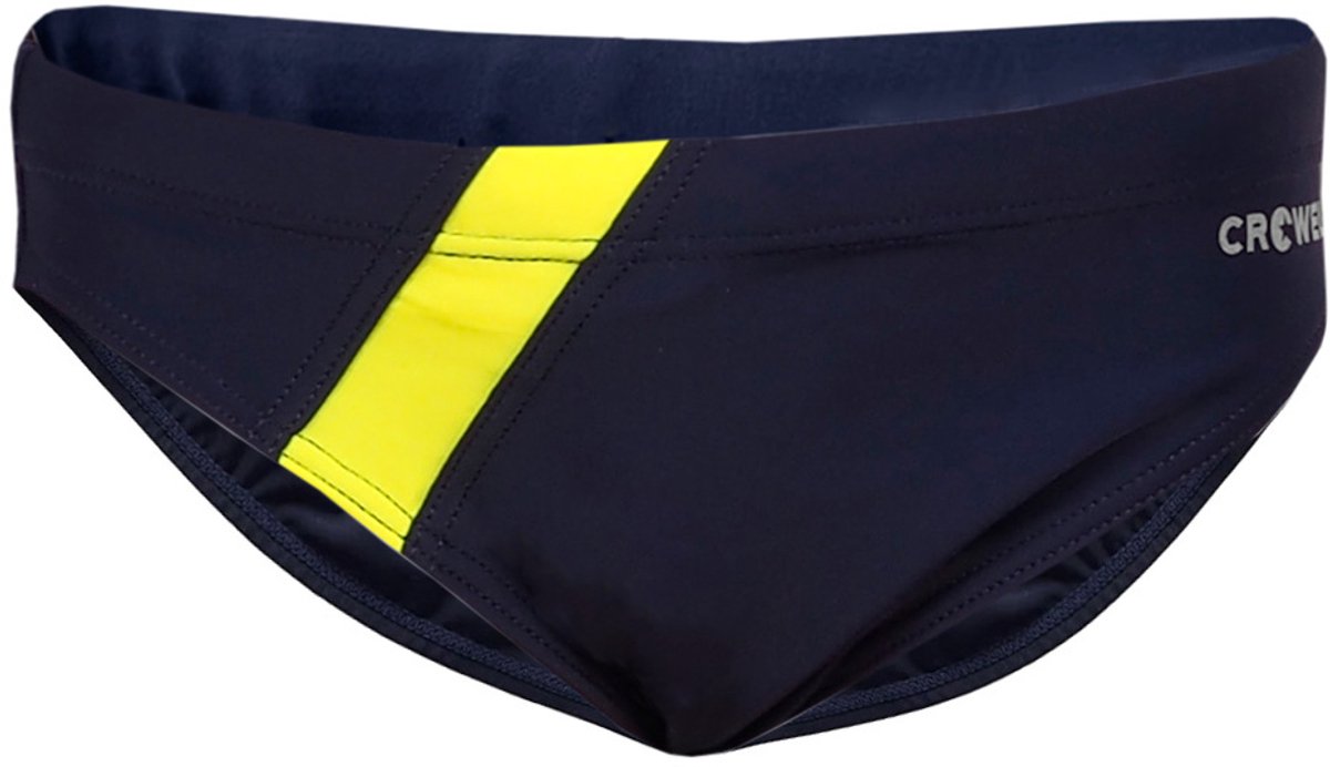 Crowell Zwembroek Jongens Oscar kol.02 Donkerblauw-Geel - Maat 116cm