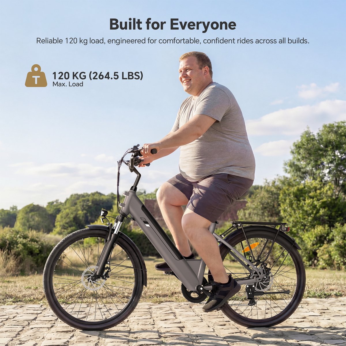 Touroll J2 ST Elektrische stadsfiets – Lage instap e-bike – 250W Motor – 45 Nm Koppel – 561,6Wh Accu – Tot 100 km Bereik – 7 Versnellingen – Voorvorkvering – Draagrek – StVZO Verlichting – Zwart – foto 7