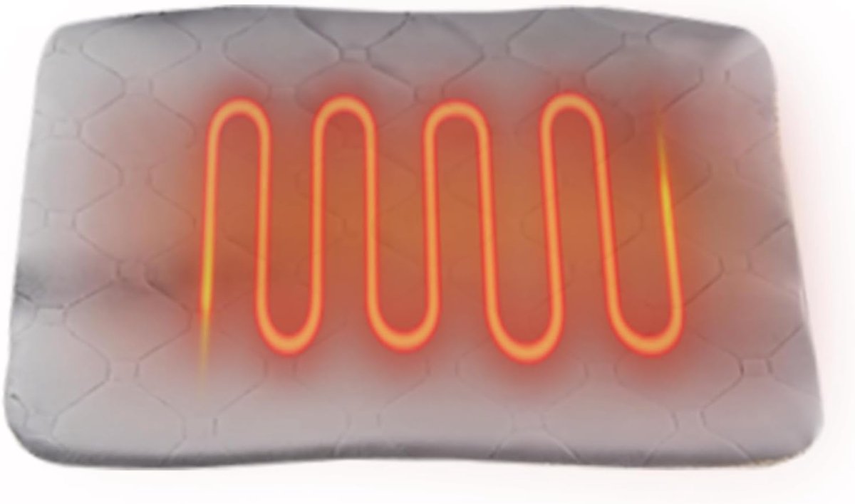 Verwarmde Stoelzitting - Verwarmde Mat - Winter Comfort - 6 Temperatuurstanden - 45x45cm - Grijs