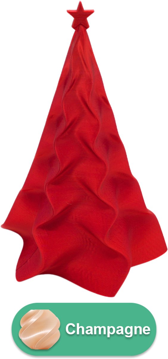 Organische kerstboom – Decoratief object - Champagne - 3d geprinte object – Winter woondecoratie – 20CM