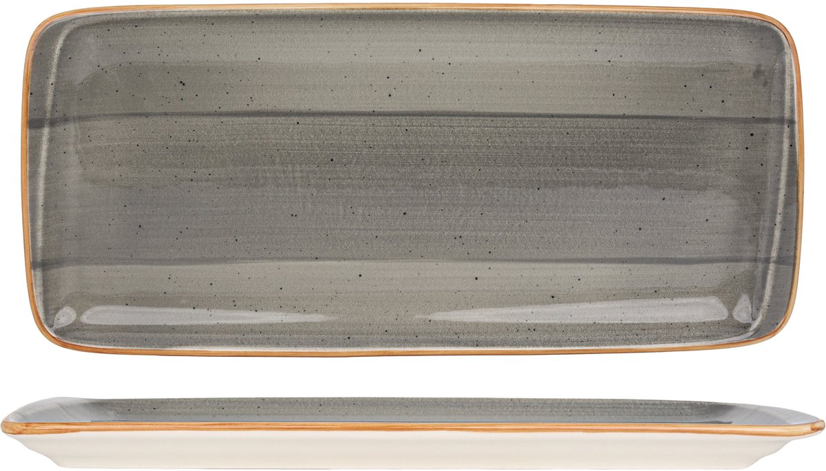 Bonna Serveerschaal - Aura Space - Porselein - 34x16 cm - set van 2