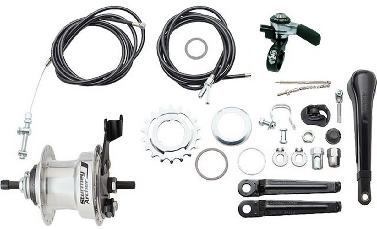 3-speed Sturmey Archer Summit X-RD3 trommelremnaaf - hoogglans gepolijst aluminium