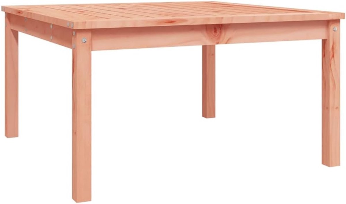 Houten Tuintafel - Terrastafel Eettafel - Buiten dineren - Massief Douglas Hout - Vierkant - Geel