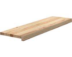 Traptreden Massief Eikenhout - Tredestap Houten Trap - Trap Bekleden - Onbehandeld Natuurlijk Materiaal - 90x30x2 cm - Natuurlijk Hout