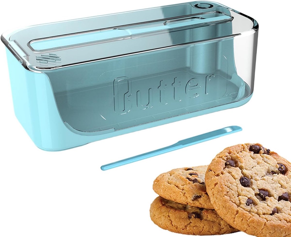 Boterserveerschaal - Boterhouder Vloot - Keuken Tafel - Transparant Deksel - 145 x 88 cm - Blauw