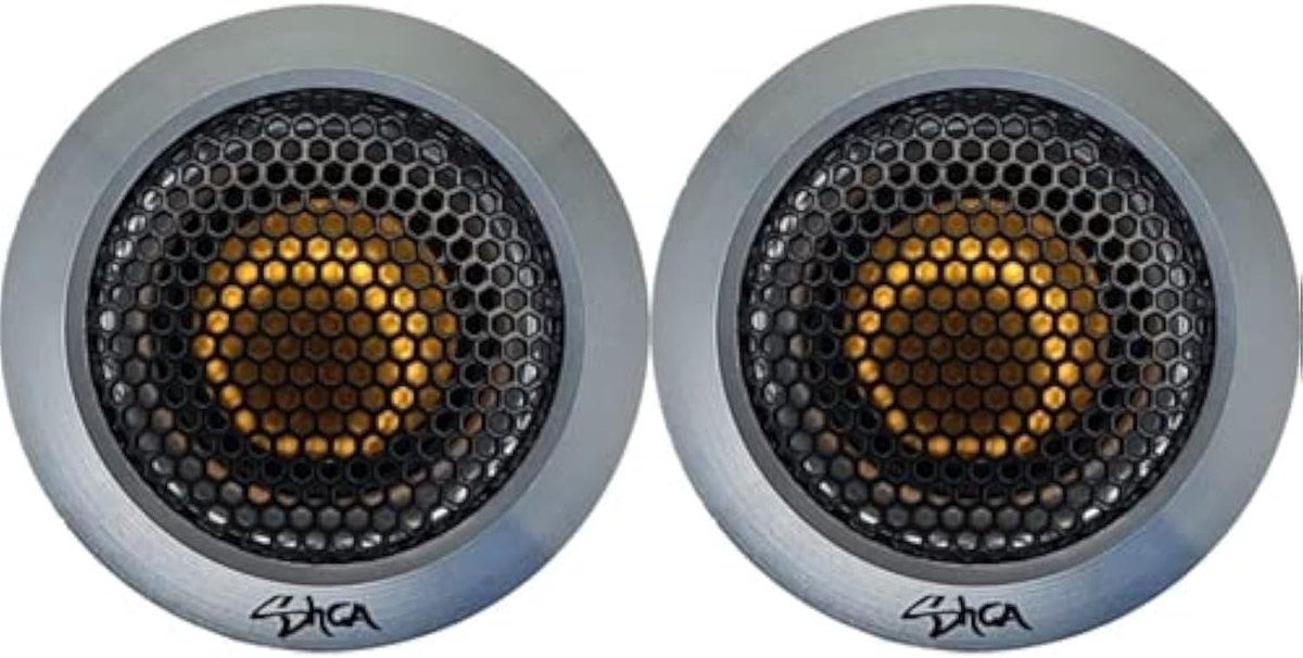Auto Tweeters - Hoogwaardige Speakers - Autogeluid Verbeteren - Titanium Membraan - 1 Inch Diameter - Zilver