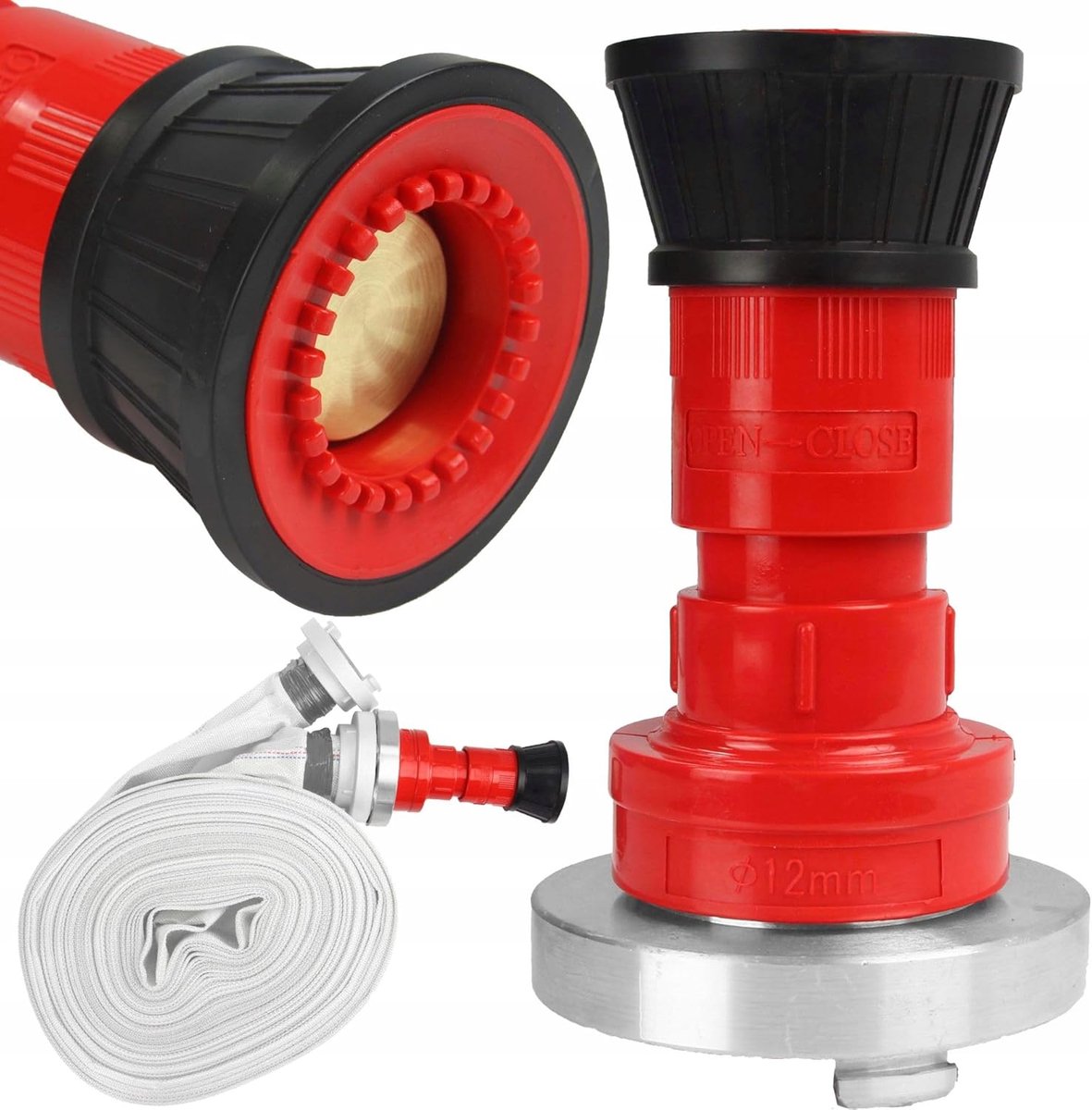 Roterende Waterslang - Metaal Kunststof - Tuinsproeien Water Geven - Soepele Straalinstelling - 25 mm - Rood