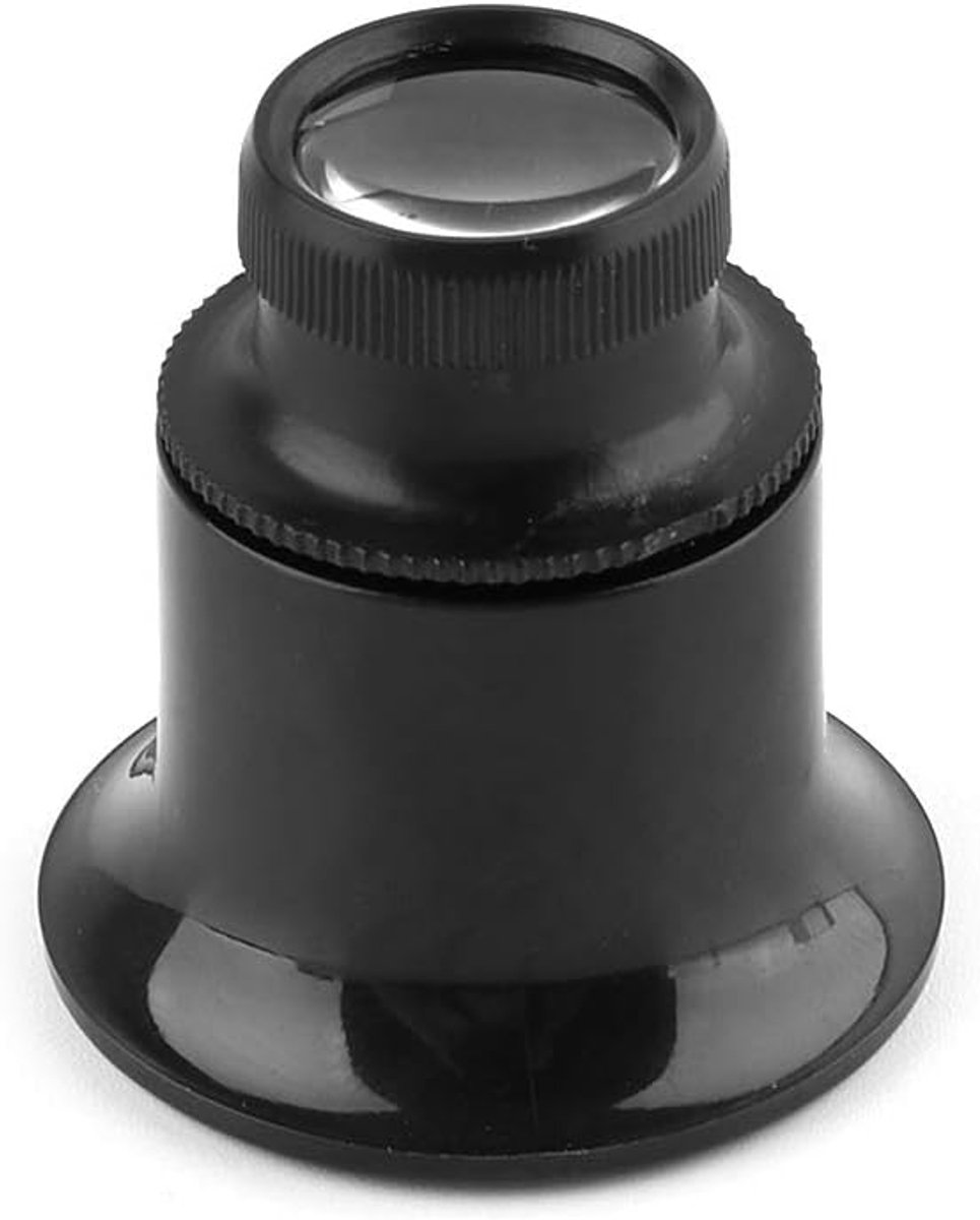 Horloge Vergrootglas - Loep Lens - Juwelier Werk - Dubbele Glas Lens - 20X Vergroting - Zwart