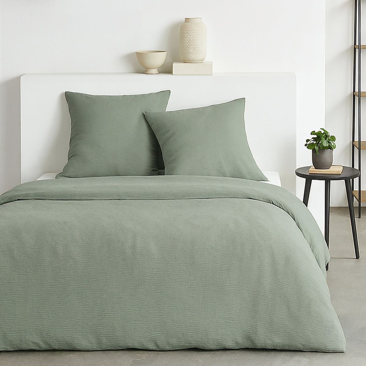 Beddengoed - VANDAAG - Essentieel - 2 personen - 220 x 240 cm - Salie-crêpe-effect