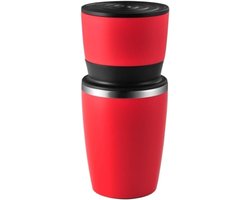 Handmatige Koffiemolen - Koffiebonen Slijper - Verse Koffie Maken - Ergonomische Grip - 18.5 x 8.5 cm - Rood