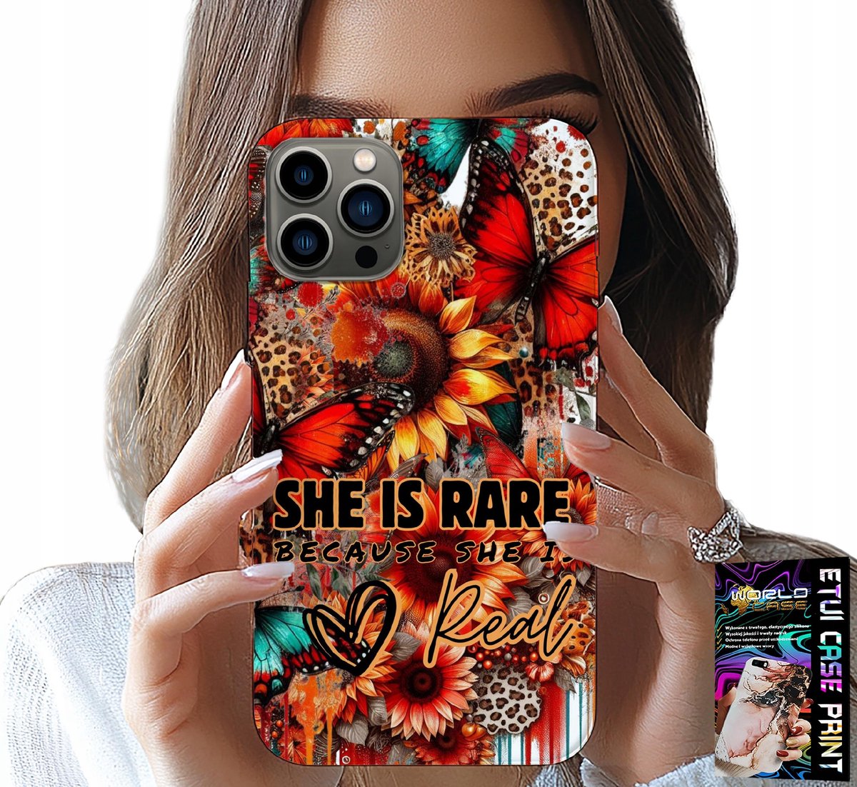 iPhone 12 Pro Max hoesje - Ze is zeldzaam, zonnebloemen, bloemen, vlinders