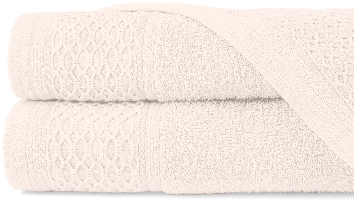 Darymex Solano Serie - Handdoek - 50x90 cm - Crème - 100% Katoen