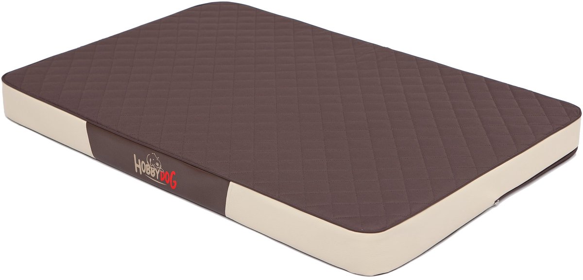 Hobbydog Premium - Hondenbed - Bruin - Beige Eco Leer