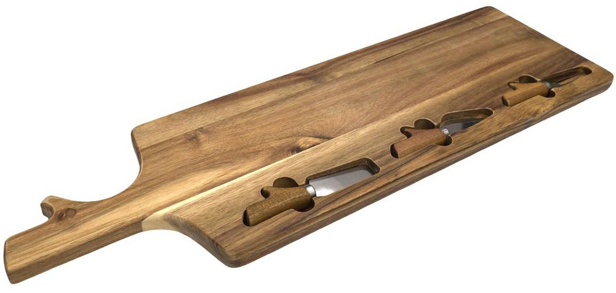 HowHomely Fromage - Serveerplank Set - Houten Deska - Inclusief Kaasmessen
