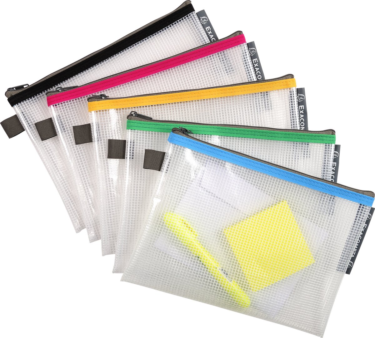 Exacompta 34140E 10x Pochette zip EVA A5 assorti