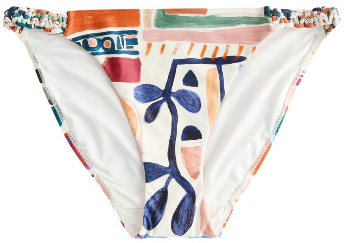 Next - Dames - Hoog uitgesneden macramé bikinislip - Crème