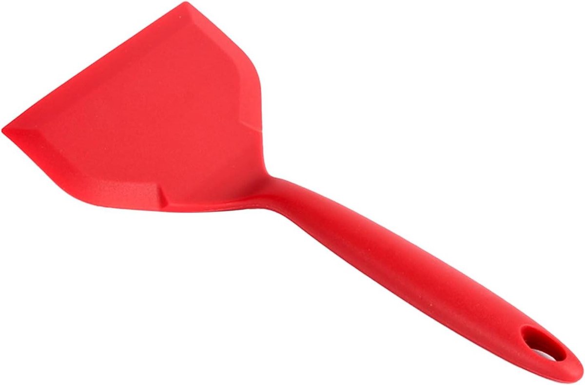 Flexibele deegschraper voor pizza en brooddeeg - Rood siliconen spatel