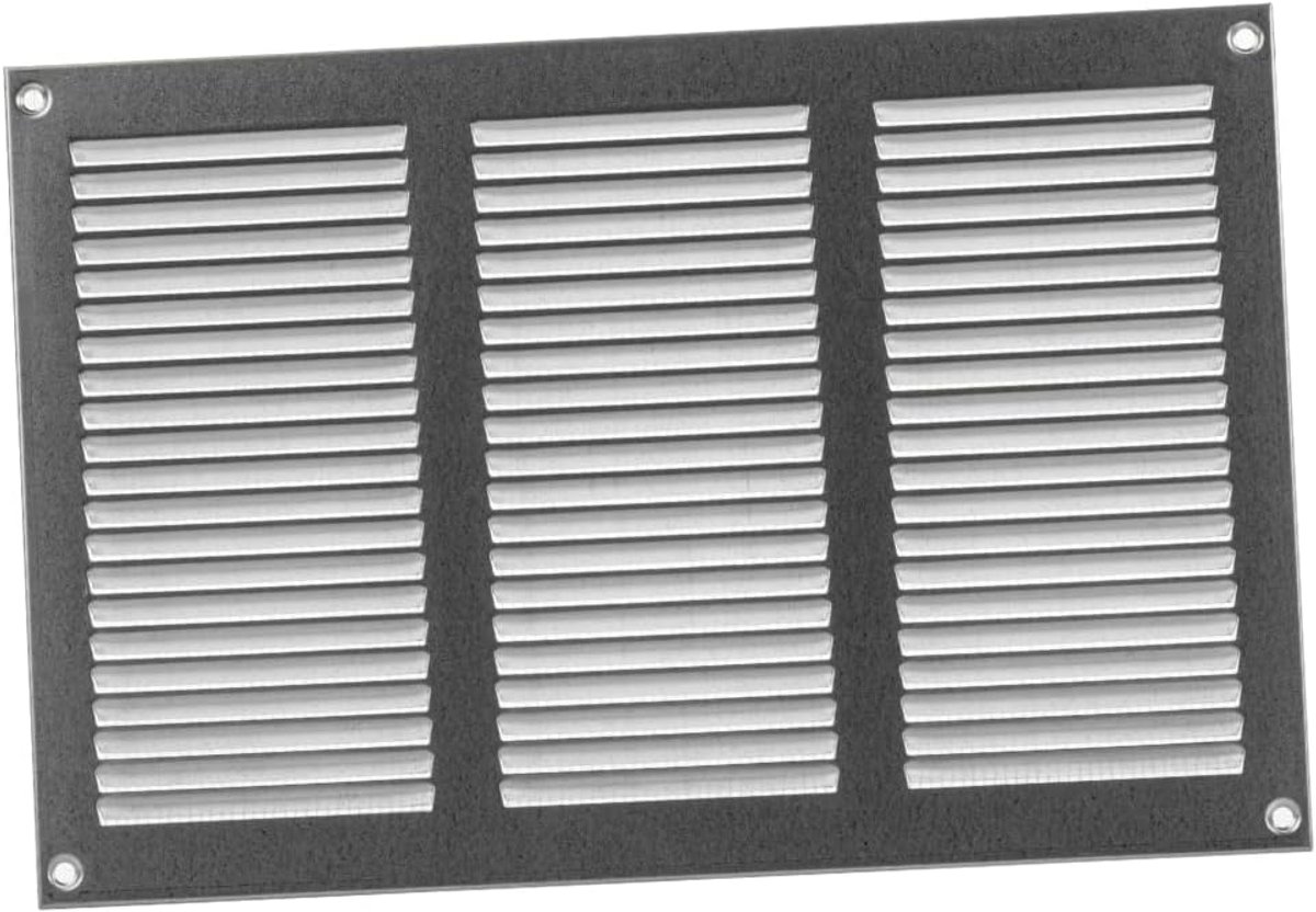 Ventilatierooster 300x200mm met Insectengaas - Zinkstaal Ventilatie Rooster