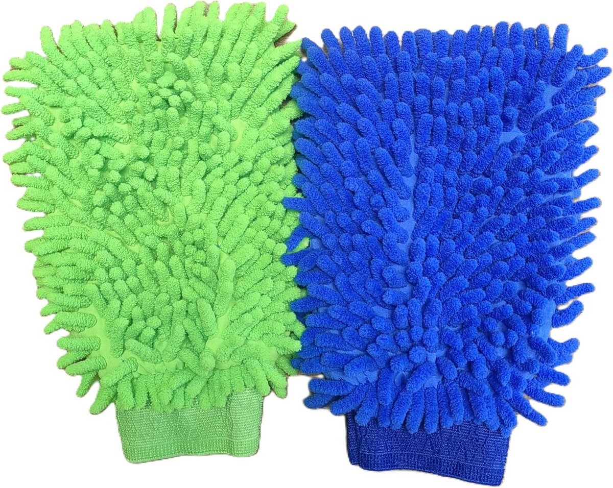 Microvezel Afstofwanten - Dubbelzijdige Poets- en Schoonmaakhandschoenen (2 Stuks)