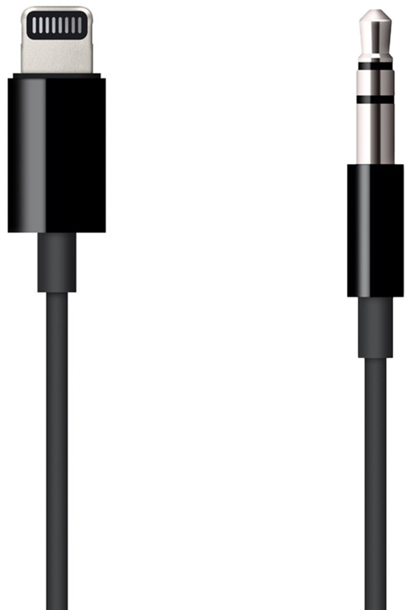 Originele Apple Lightning naar 3.5mm Jack Audiokabel 1.2 Meter Zwart