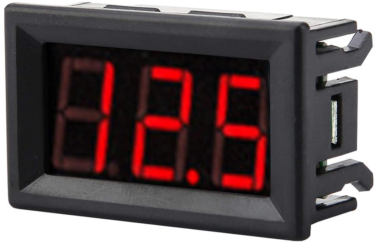Digitale Voltmeter 0-100V DC LED Spanningsmeter Rood Display