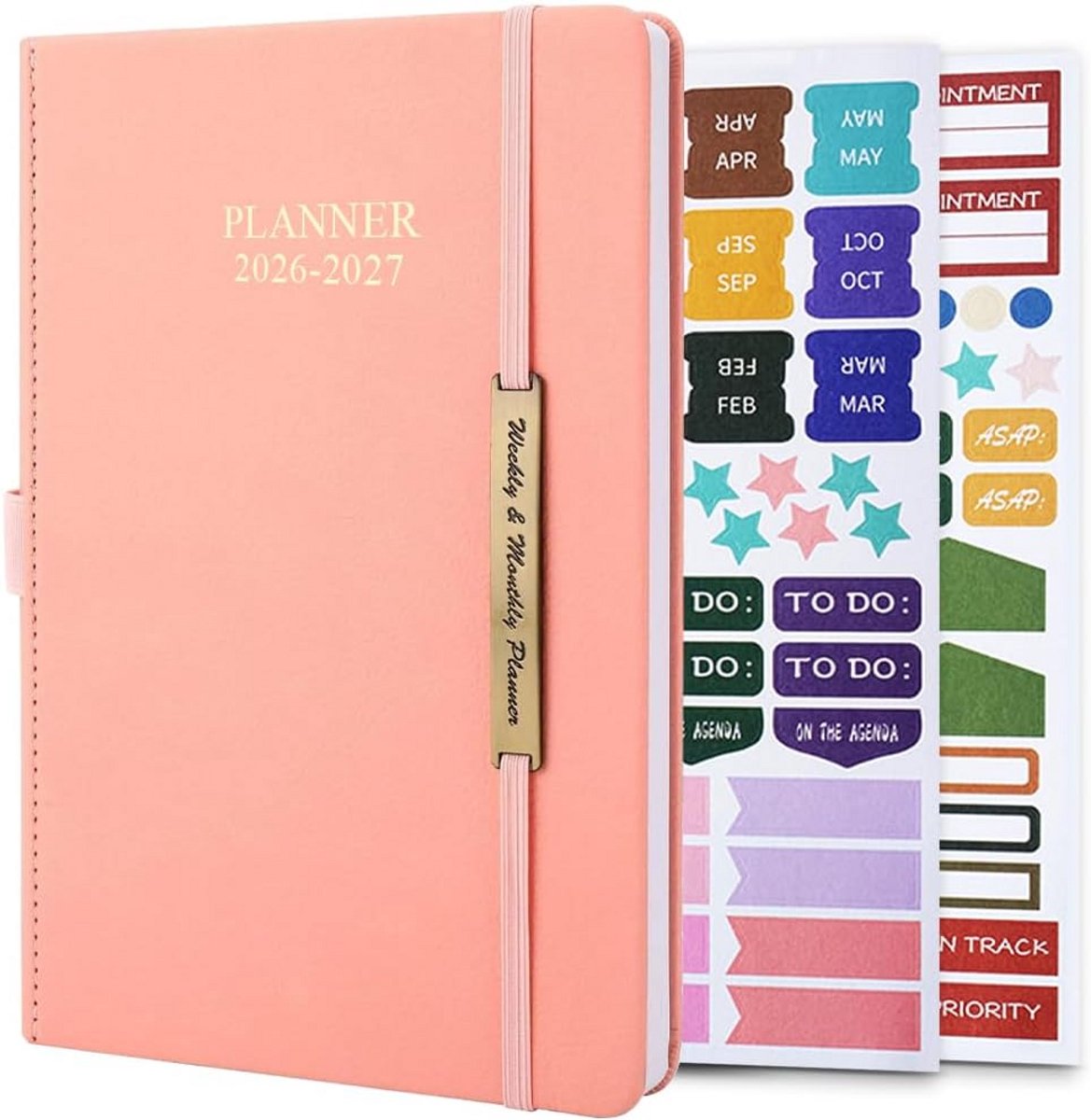 Maandplanner 2025-2026 van Januari tot Juni met Stickers en Penlus - 18 Maanden Agenda