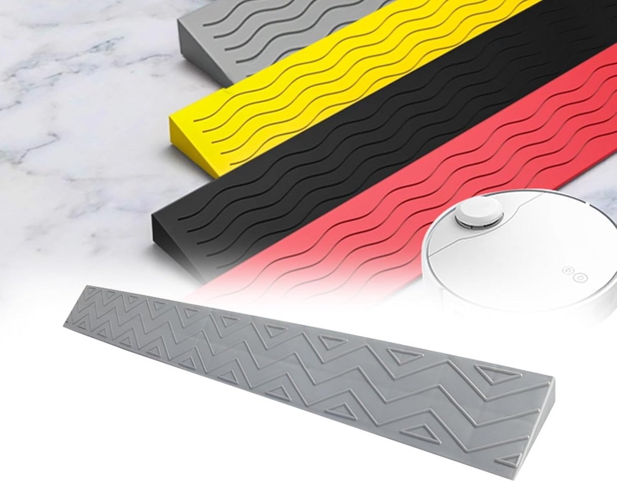 Lichtgewicht Kunststof Drempelhelling voor Rolstoel en Veegrobot - Antislip Overgangsmat