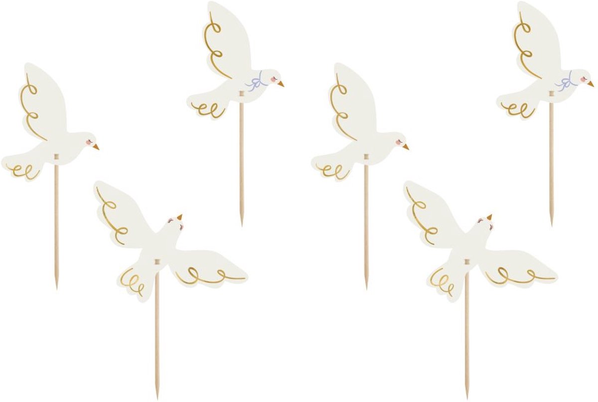 Cupcaketoppers Duiven (6 stuks)