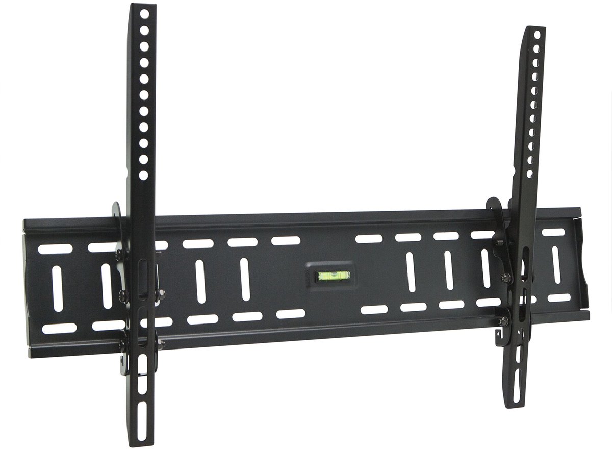 TV Muurbeugel Kantelbaar - Voor 40-80" TV's - Max VESA 600x400 mm - Max 50 kg - Zwarte Beugel - Inclusief Schroeven & Waterpas [39692]