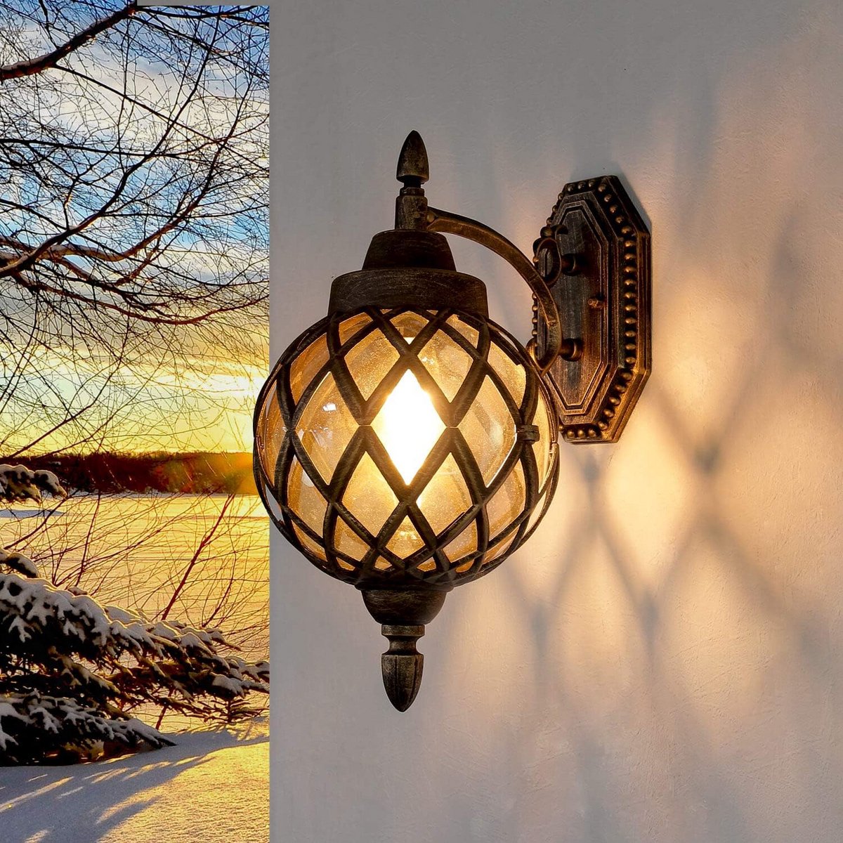 XL Buiten Wandlamp Aluminium Weerbestendig IP44 Geschikt voor E27 Buitenverlichting Patio Tuin