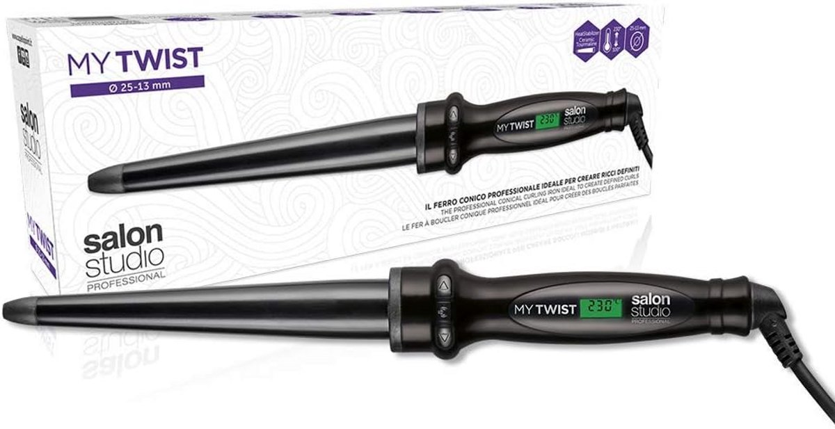 Professionele Tapered Krultang Keramisch en Toermalijn 13-25mm Variabele Diameter