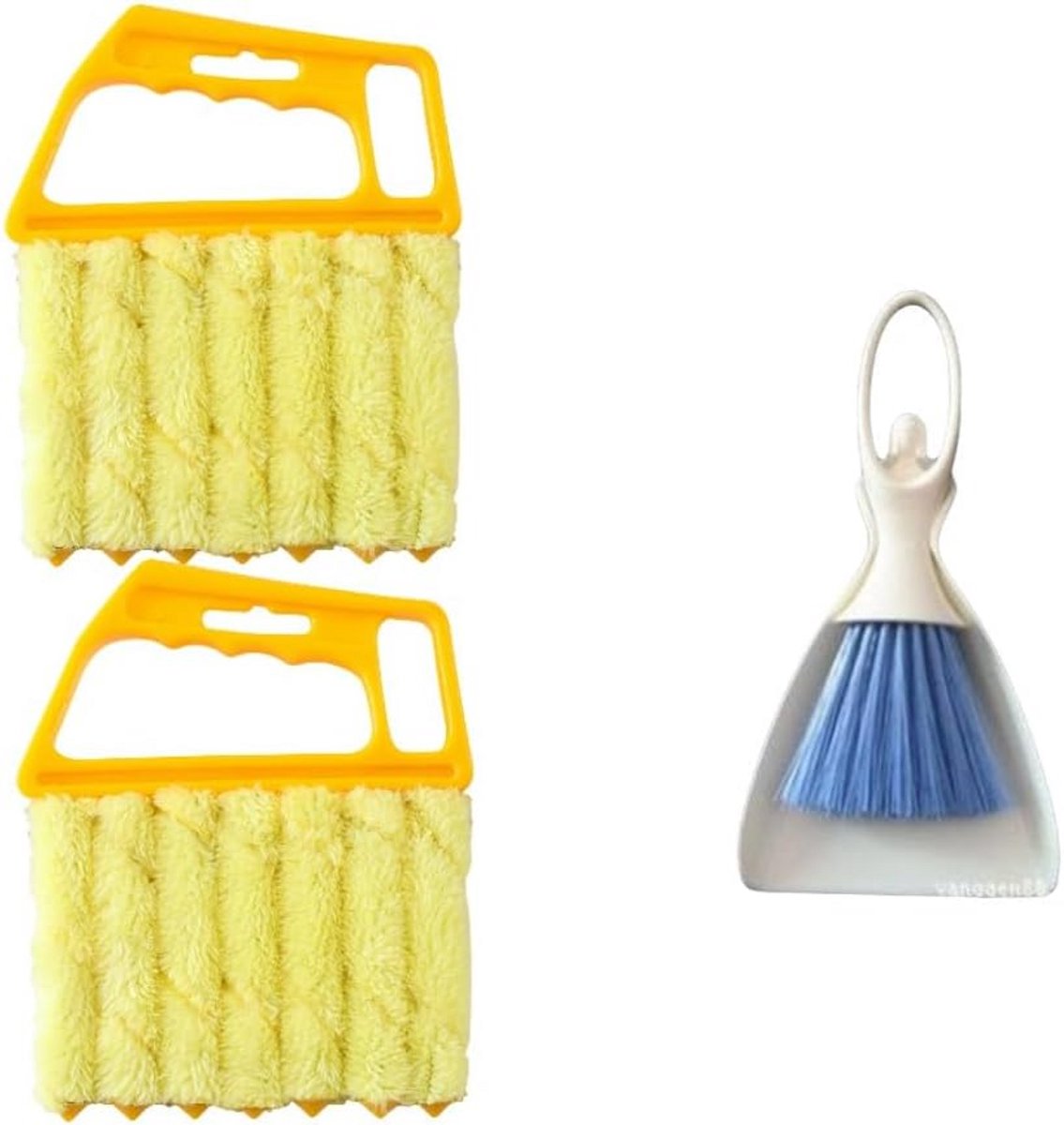 Set van 2 microvezel borstels voor het reinigen van jaloezieën en lamellen