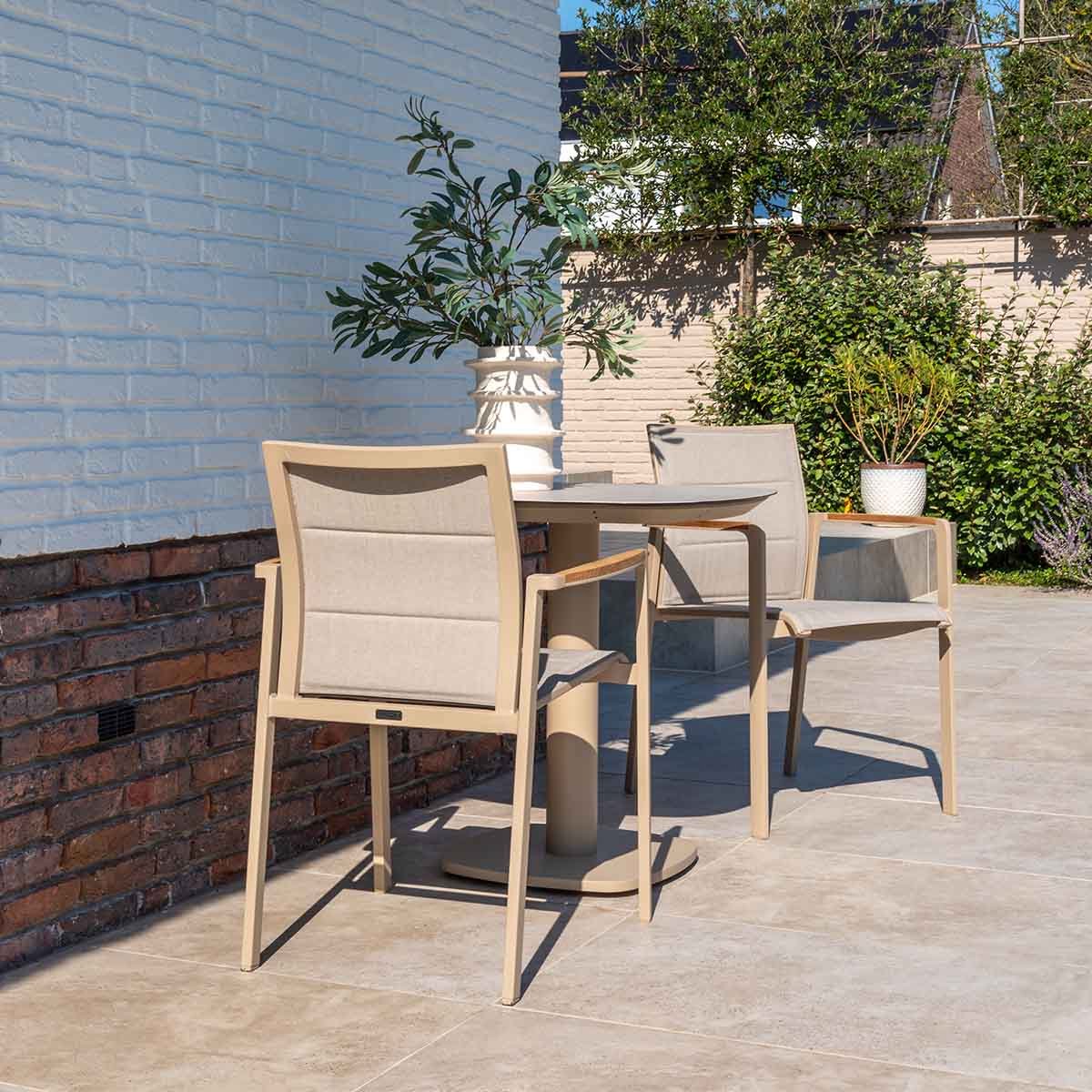 4 Seasons Outdoor Cortina stacking garden chair - latte