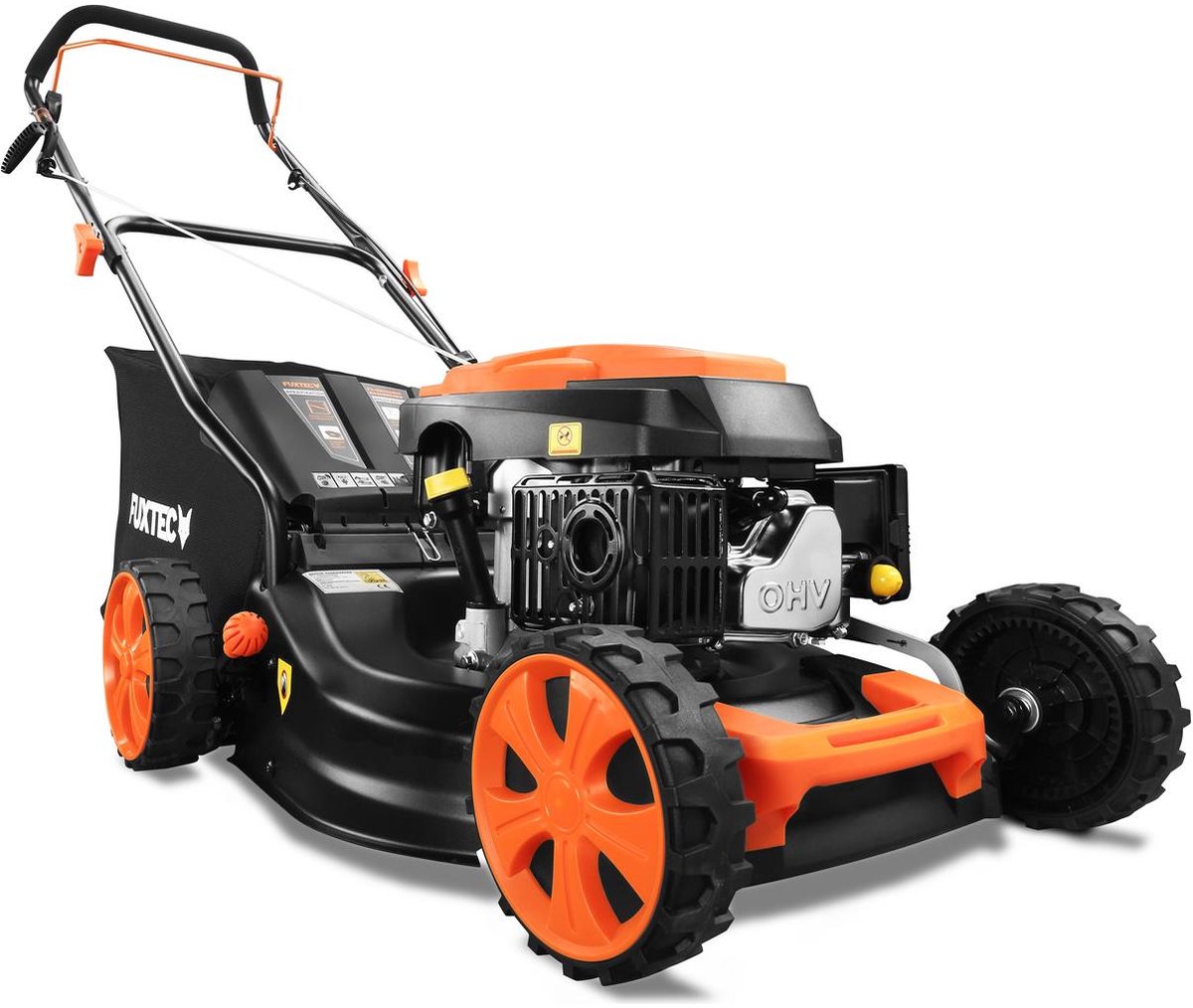 Bol.com FUXTEC 3in1 Benzine Grasmaaier FX-RM4646ECO - 3,5pk / 2,6kW - 46cm Maaibreedte - 7-traps Maaihoogteverstelling - 4-Takt ... aanbieding